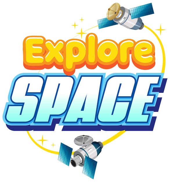 Explore o design do logotipo da palavra Space