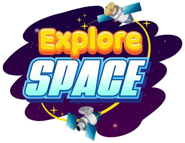 Explore o design do logotipo da palavra Space