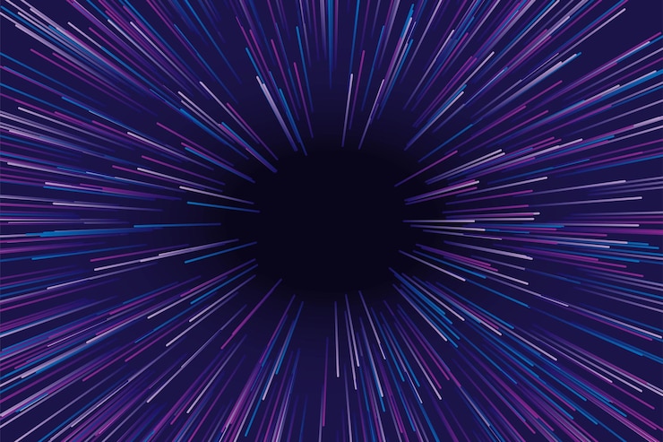 Vetor grátis explosão azul roxo rosa com buraco profundo no centro design futurista de energia abstrata movimento e explosão fantásticos do padrão de explosão