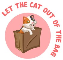 Expressão em inglês com let the cat out of the bag