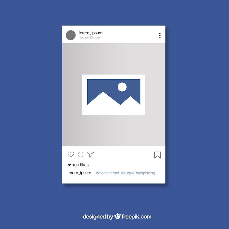 Vetor grátis facebook mobile post com design plano