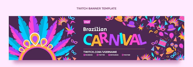 Faixa plana carnaval twitch