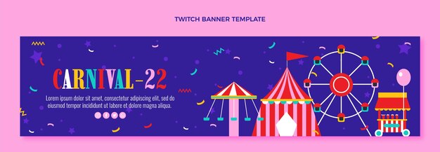 Faixa plana carnaval twitch
