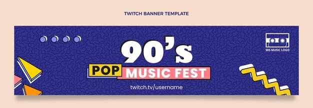 Faixa plana do festival de música nostálgica dos anos 90