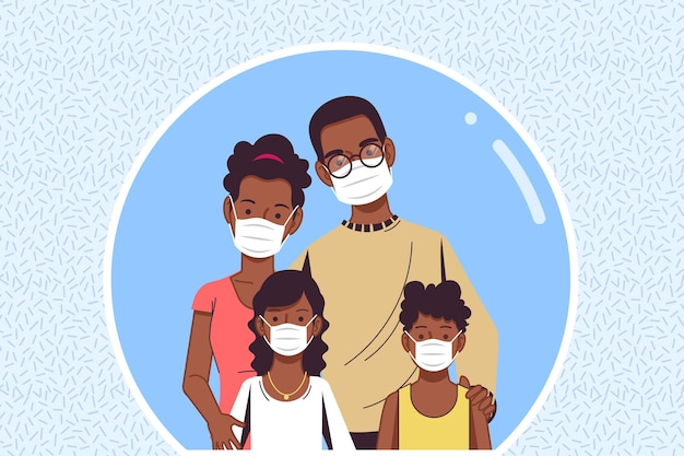 Família protegida do vírus