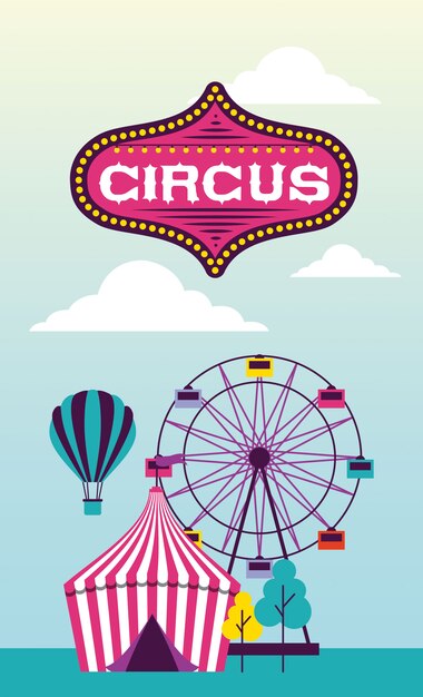 Feira de diversões de circo
