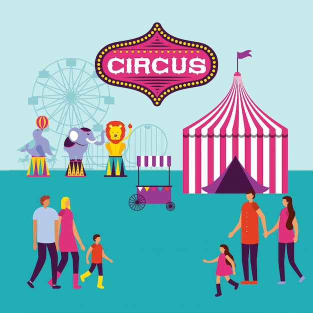 Feira de diversões de circo