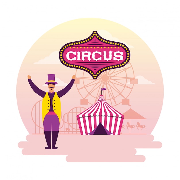 Vetor grátis feira de diversões de circo