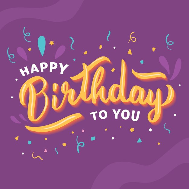 Feliz aniversário letras conceito