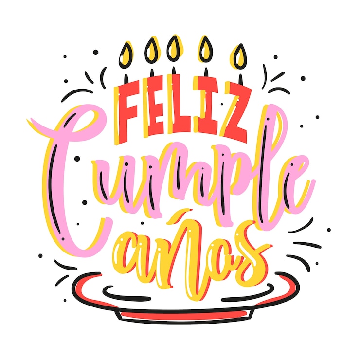 Vetor grátis feliz aniversário letras conceito