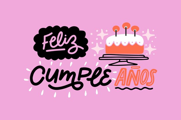 Feliz aniversário letras estilo simples