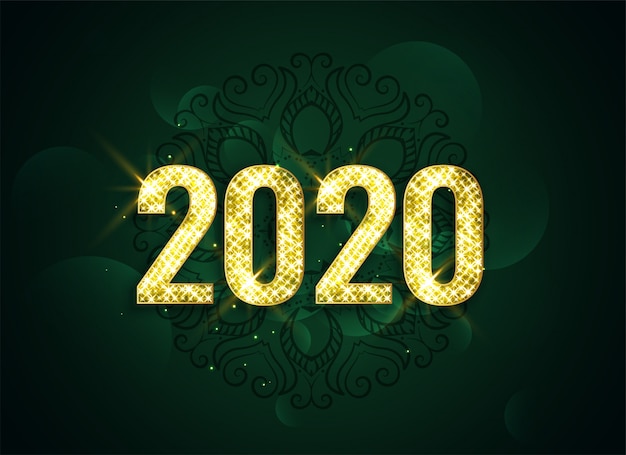 Feliz ano novo 2020 atraente brilho fundo