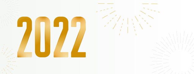 Feliz ano novo 2022 com design de banner dourado elegante