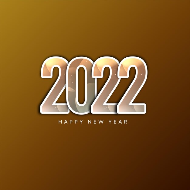 Feliz ano novo 2022 vetor de fundo de texto colorido elegante