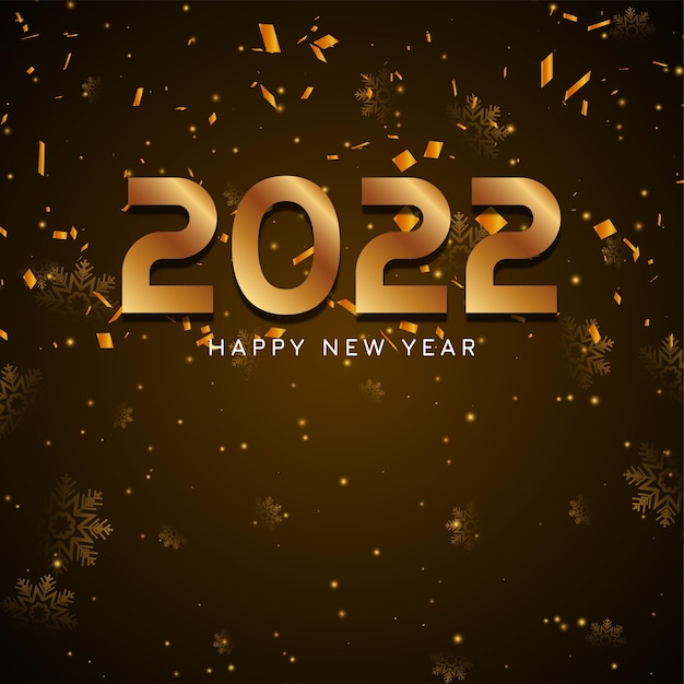 Feliz ano novo 2022 vetor de fundo dourado