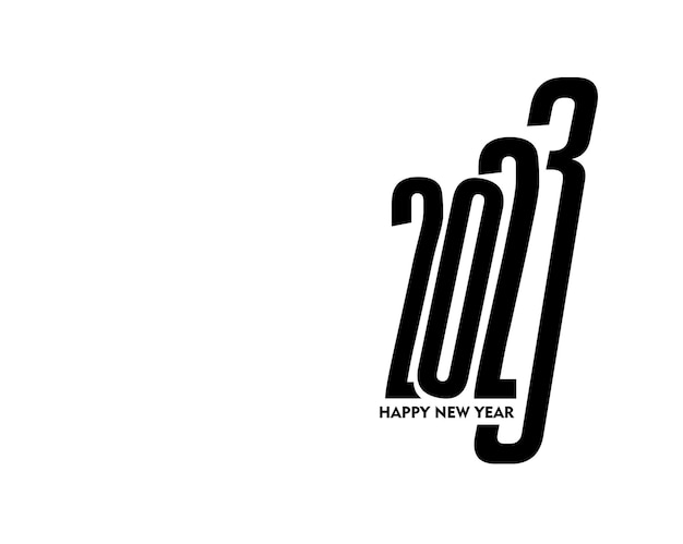 Vetor grátis feliz ano novo 2023 texto tipografia design padrão ilustração vetorial
