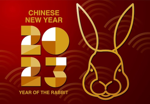 Feliz ano novo, ano novo chinês 2023, ano do coelho, chinês tradicional.