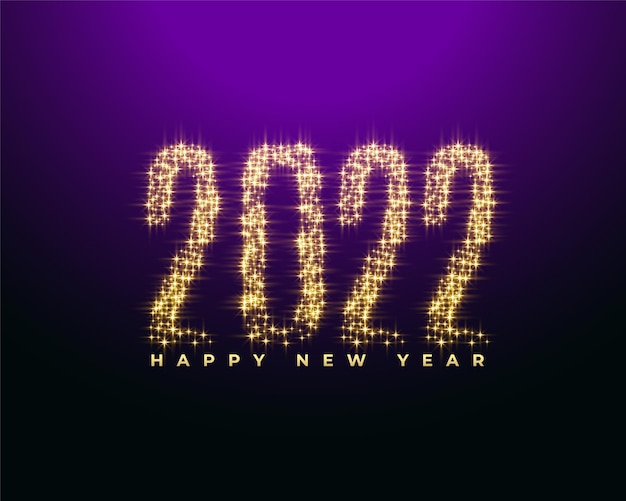 Feliz ano novo, saudação espumante do evento de 2022