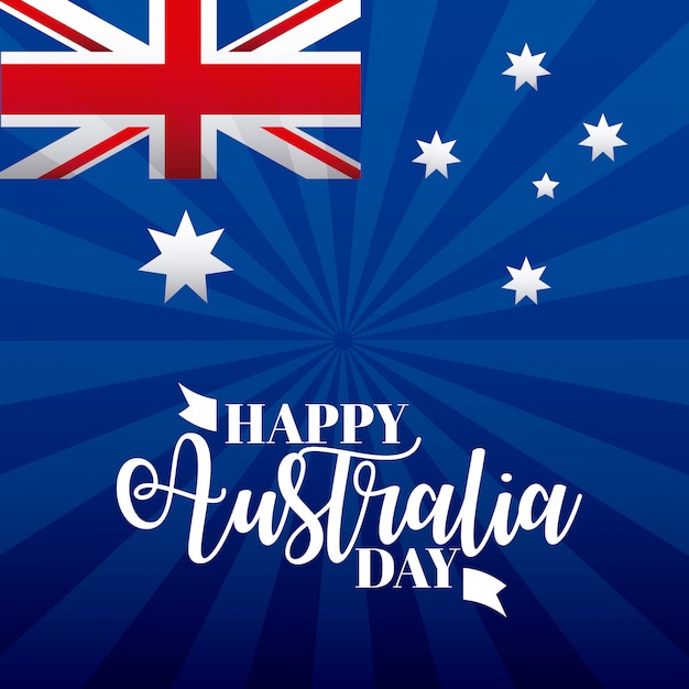 Feliz celebração do dia da austrália