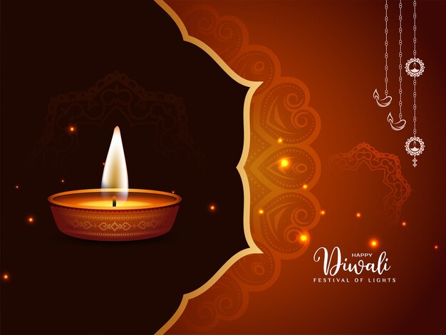 Feliz celebração do festival indiano de Diwali fundo elegante clássico