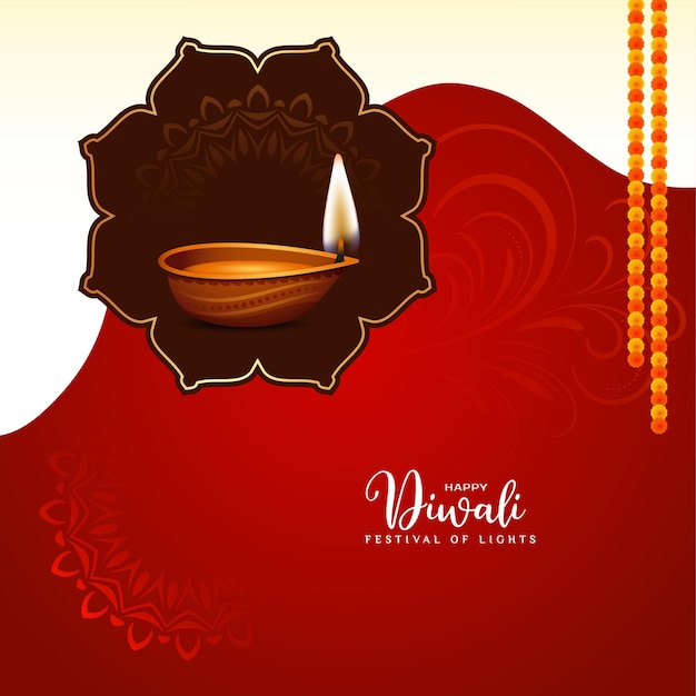 Feliz design de fundo elegante festival religioso diwali