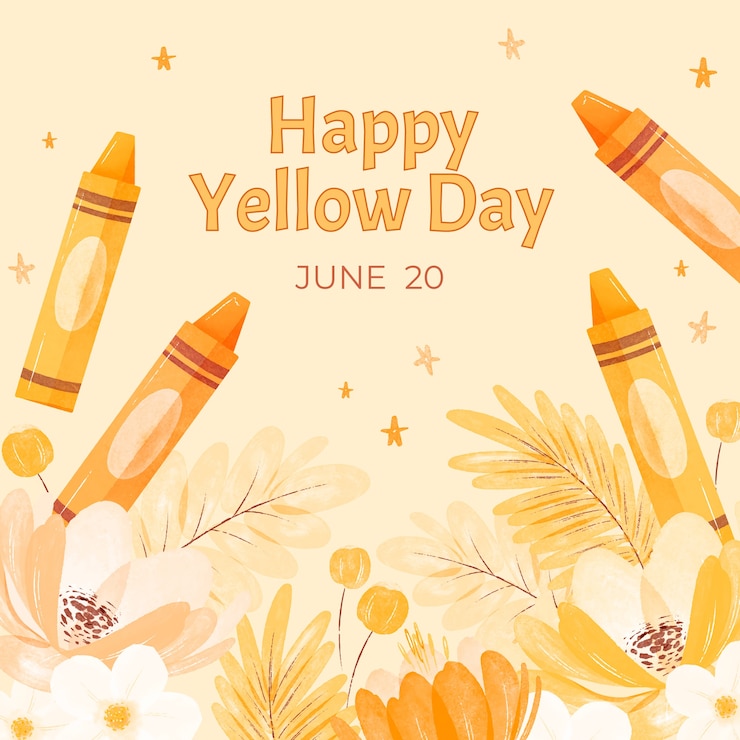 Vetor grátis feliz dia amarelo ilustração