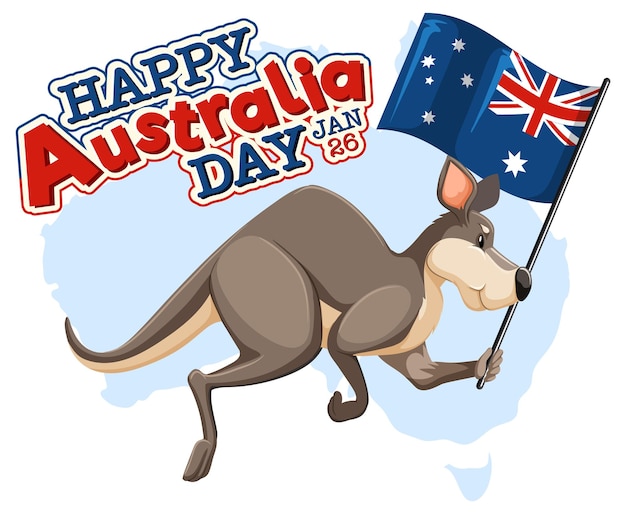 Vetor grátis feliz dia da austrália banner design