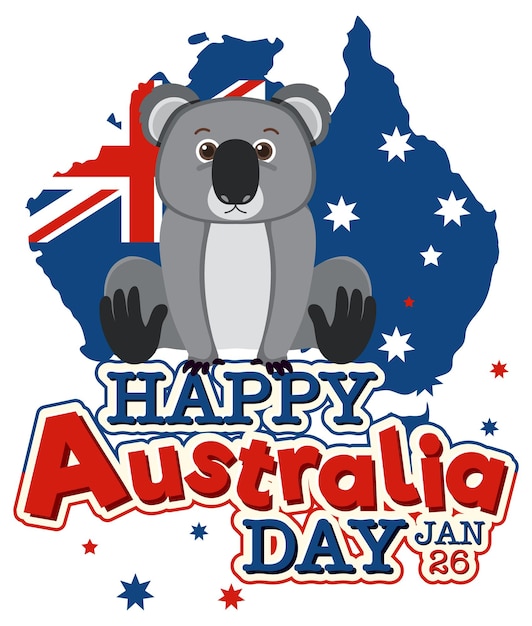 Vetor grátis feliz dia da austrália banner design