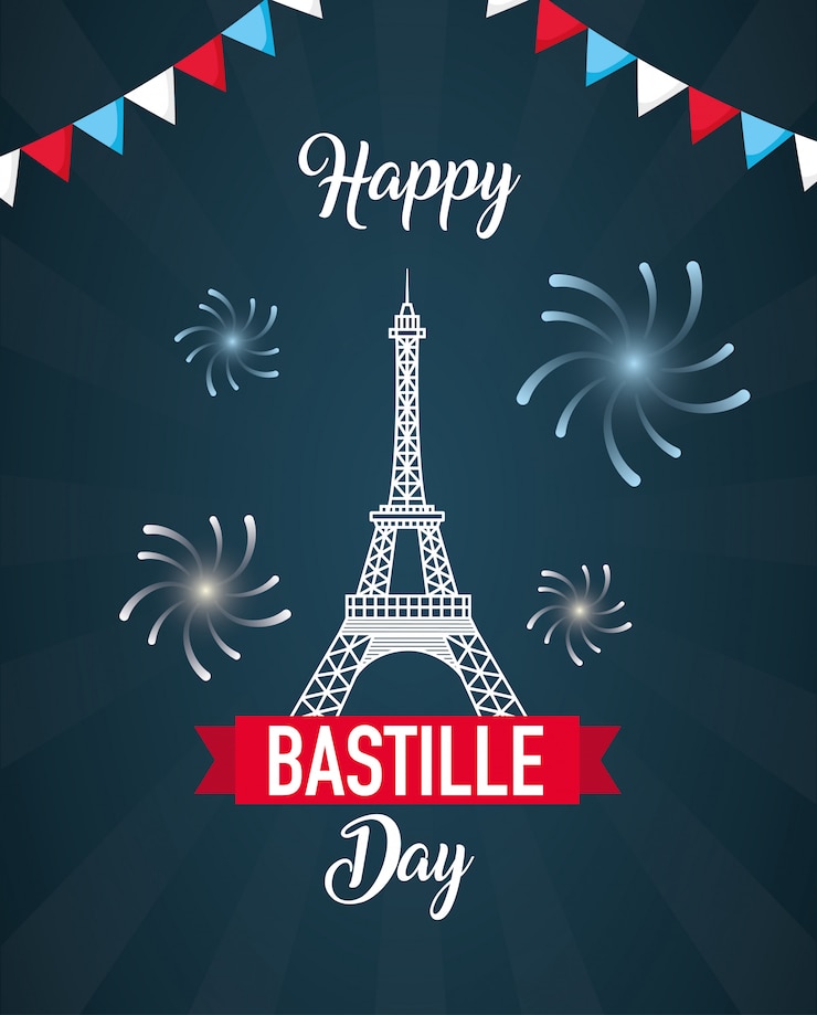 Vetor grátis feliz dia da bastilha
