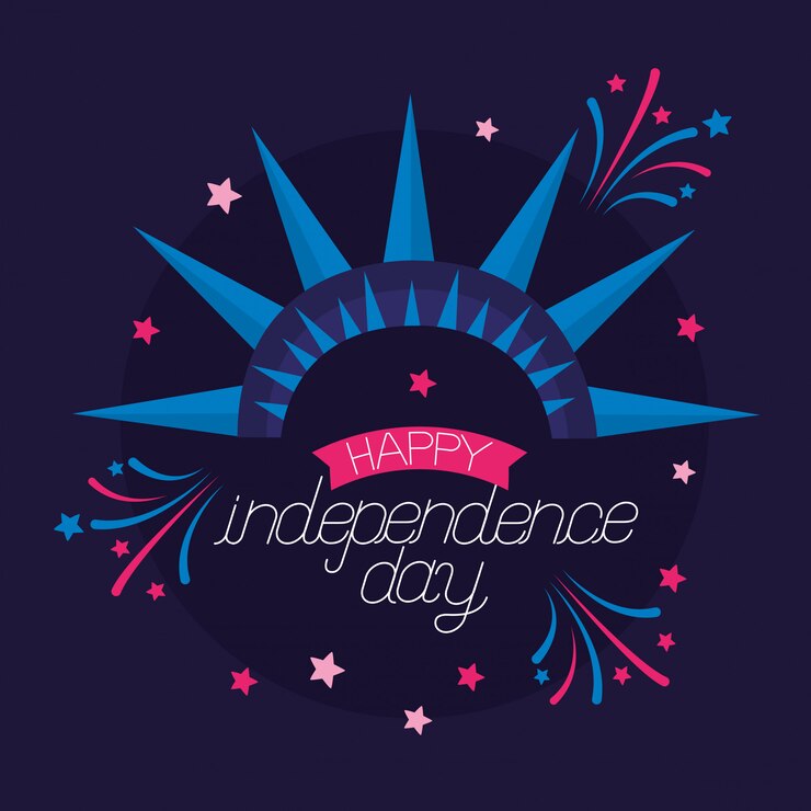 Vetor grátis feliz dia da independência americana
