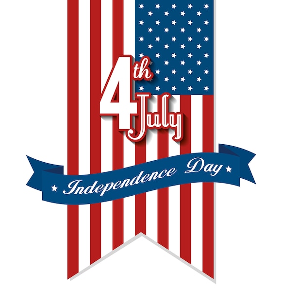 Feliz dia da independência, celebração de 4 de julho nos Estados Unidos da América