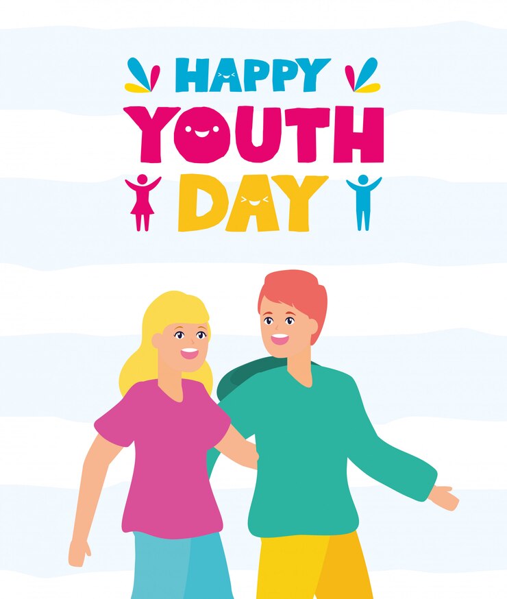 Vetor grátis feliz dia da juventude