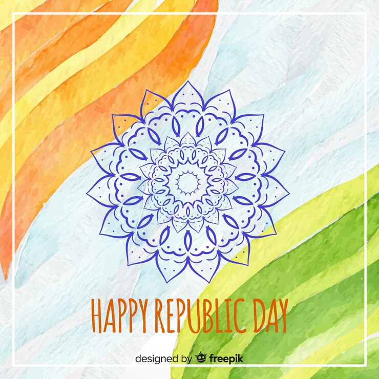 Vetor grátis feliz dia da república indiana