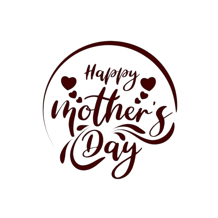 Vetor grátis feliz dia das mães fundo de design de texto bonito
