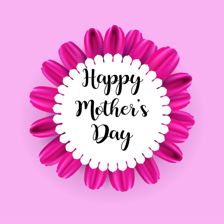 Vetor grátis feliz dia das mães saudações rosa fundo branco banner de design de mídia social vetor grátis