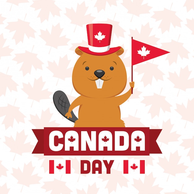 Vetor grátis feliz dia do canadá conceito