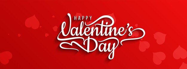 Feliz dia dos namorados vetor de banner de design de texto elegante