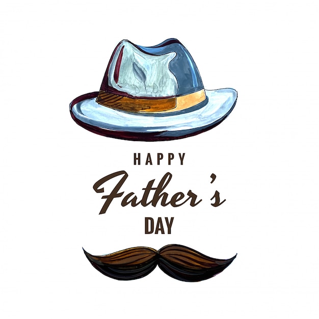 Feliz dia dos pais cartão de celebração
