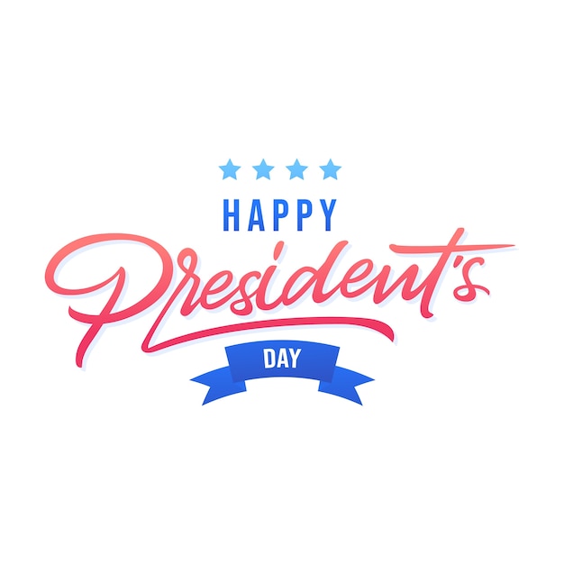 Vetor grátis feliz dia dos presidentes conceito com letras