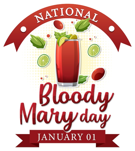 Vetor grátis feliz dia nacional de bloody mary ícone