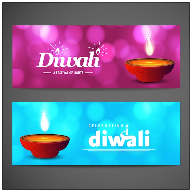 Feliz diwali com design criativo e tipografia vector