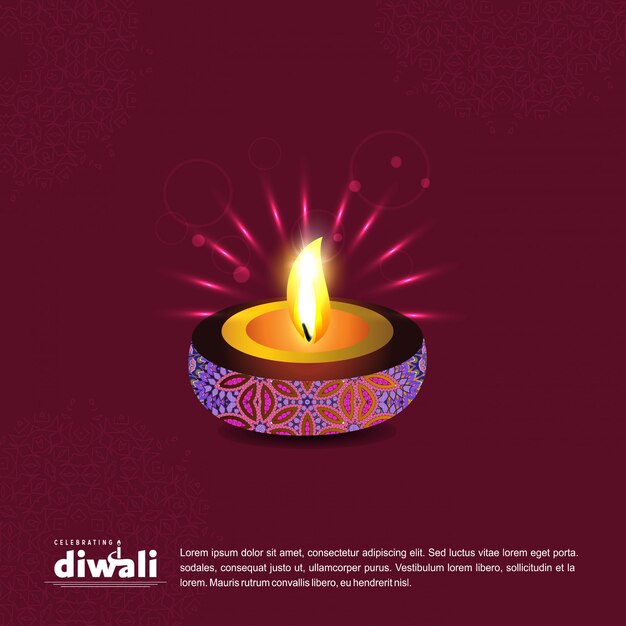 Feliz diwali design criativo