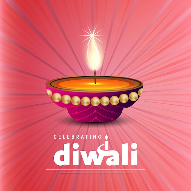 Feliz diwali design criativo