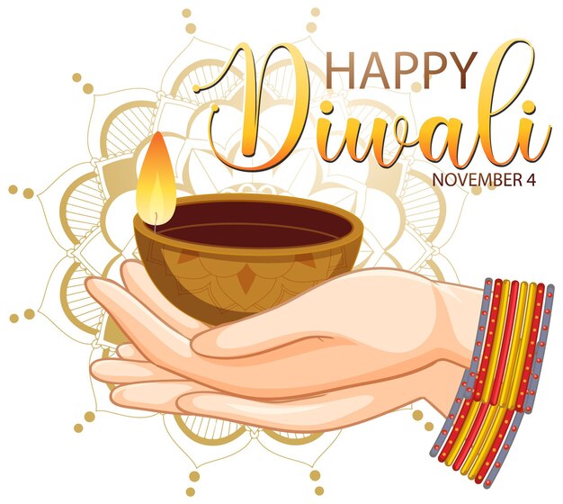 Feliz Diwali festival das luzes