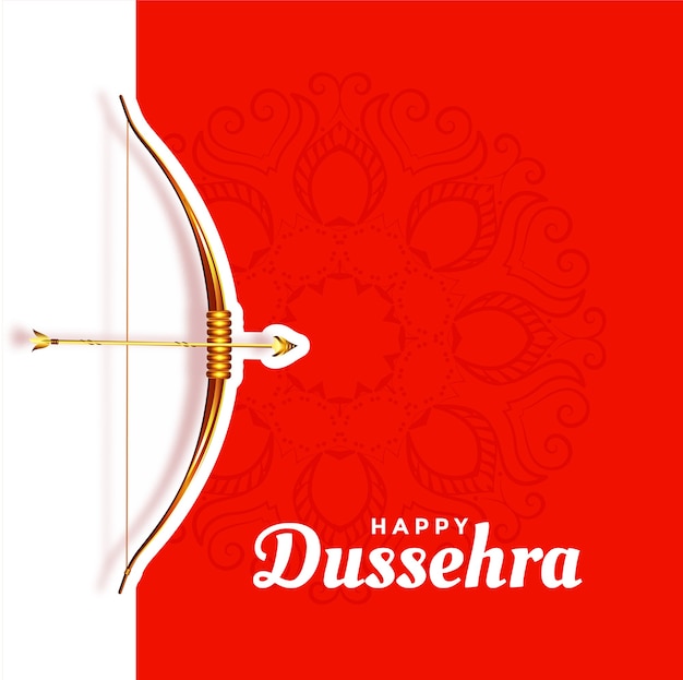 Feliz dussehra linda saudação vermelha