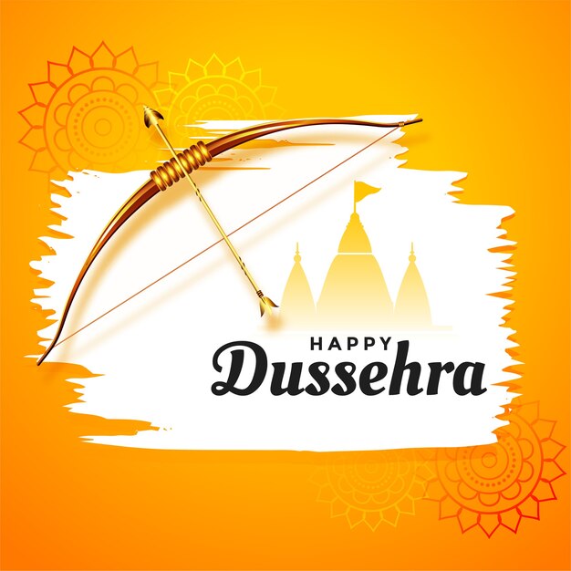 Feliz festival hindu dussehra deseja design de cartão
