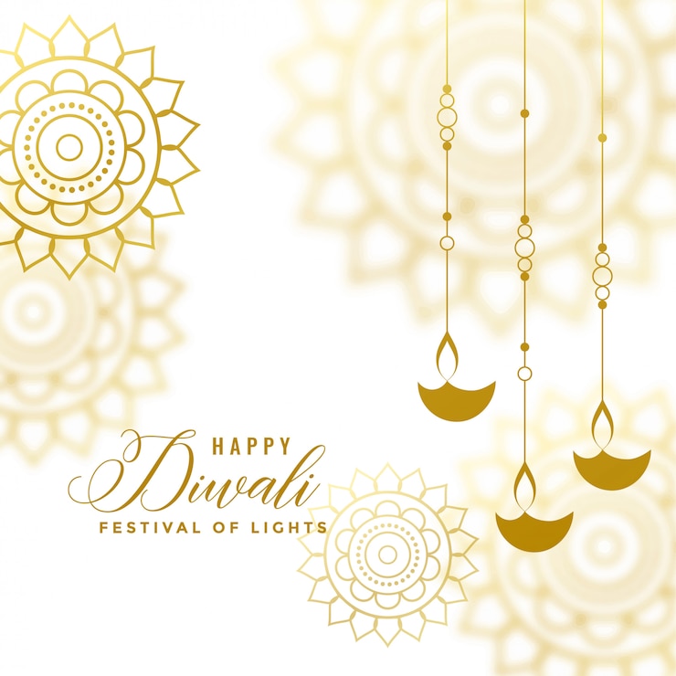 Vetor grátis feliz fundo de diwali