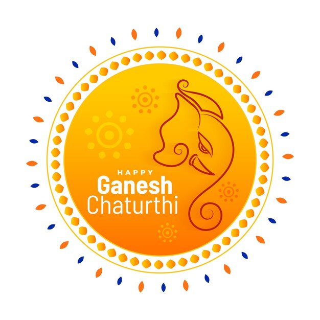 feliz ganesh chaturthi fundo festivo para post de mídia social