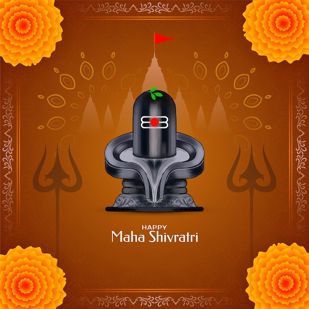 Feliz maha shivratri deus shiva adoração festival celebração fundo