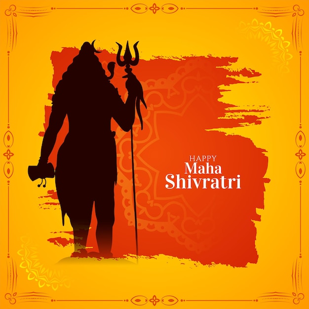 Feliz maha shivratri festival hindu religioso indiano design de fundo